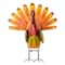 Glitzhome® 21.5" Thanksgiving Metal Turkey Porch Décor